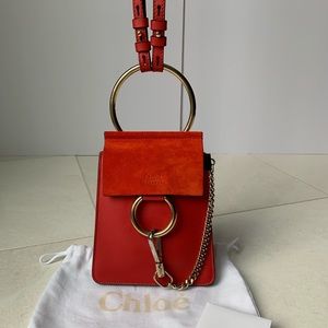 Chloe Red Faye Cross-body Bag